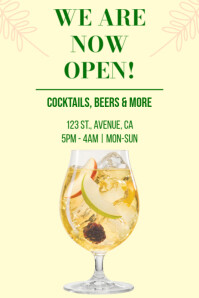 Cocktails and Beers Shop Pinterest Graphic template