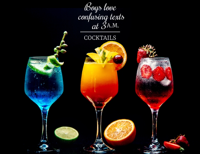 Black Cocktail Promotion Flyers Template | PosterMyWall