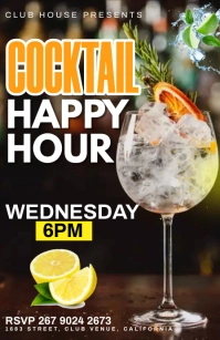 cocktails Tabloid template