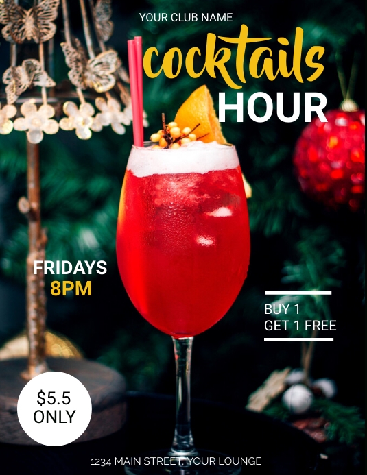 cocktails Template | PosterMyWall