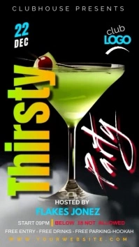 COCKTAILS FRIDAY NIGHT PARTY FLYER TEMPLATE Instagram Story