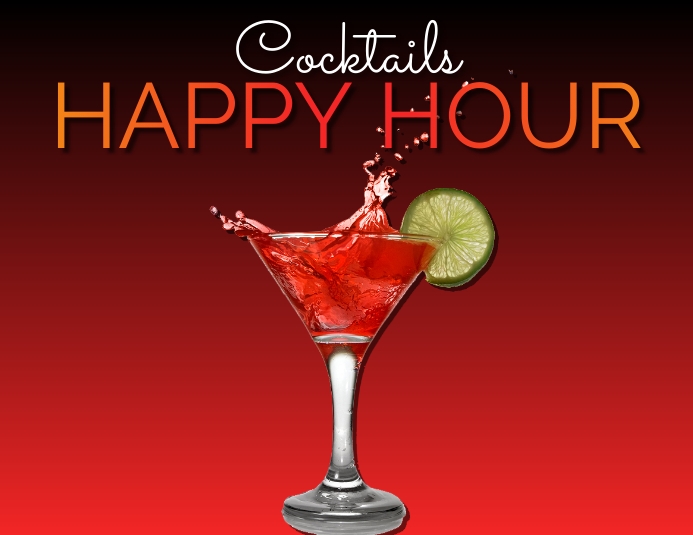 COCKTAILS HAPPY HOUR Template PosterMyWall