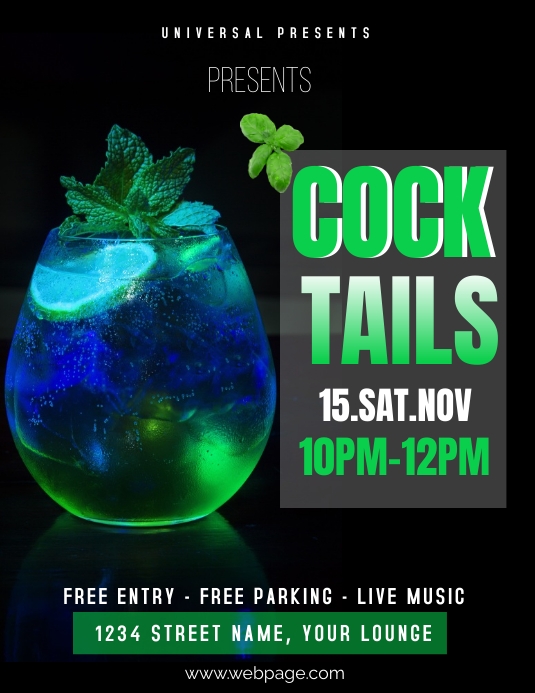 Copy of cocktails happy hour PosterMyWall