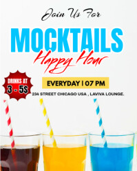 cocktails happy hour drinks Instagram Portrait template