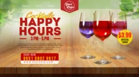 Cocktails Happy Hours Digital Banner Presentation (16:9) template