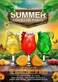 Cocktails party A6 template