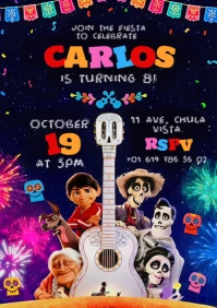 Coco invitation A4 template