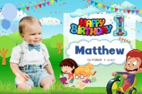 Birthday Banner 4' × 6' template