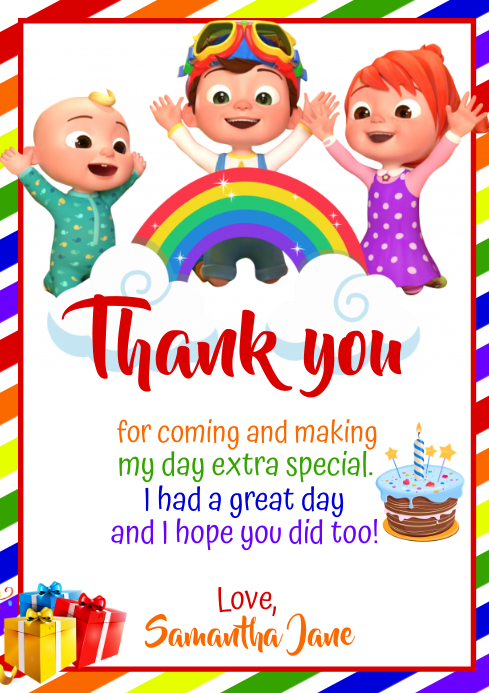 Cocomelon Thank You 10 Template PosterMyWall cocomelon-thank-you-10-template-postermywall