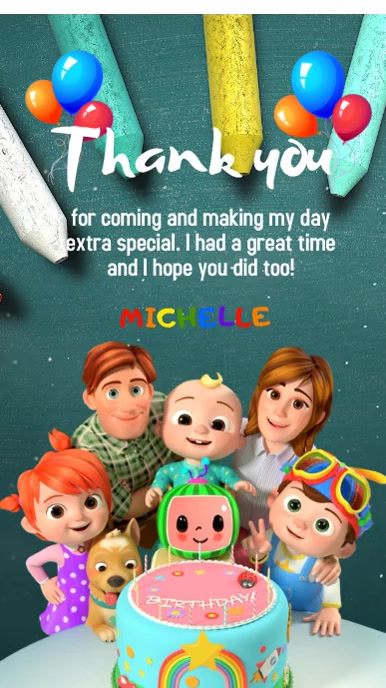 Modele Cocomelon Thank You 5 Postermywall Modele Cocomelon Thank You 5 Postermywall