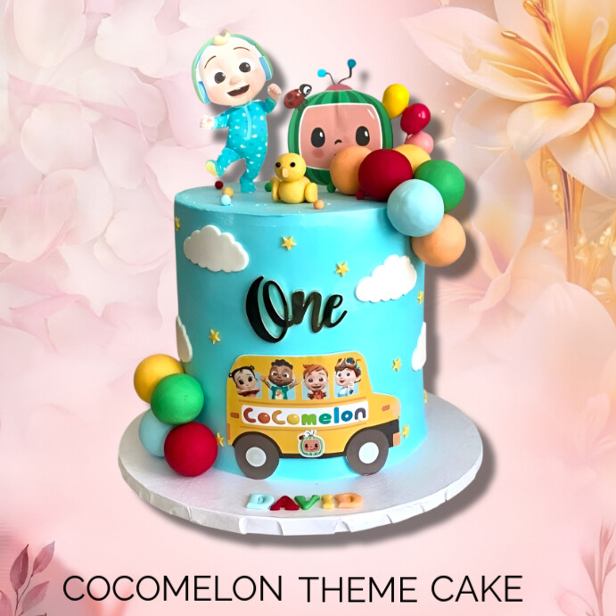 Cocomelon theme cake Instagram Post template