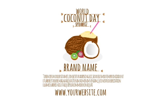 coconut day blog header template | PosterMyWall