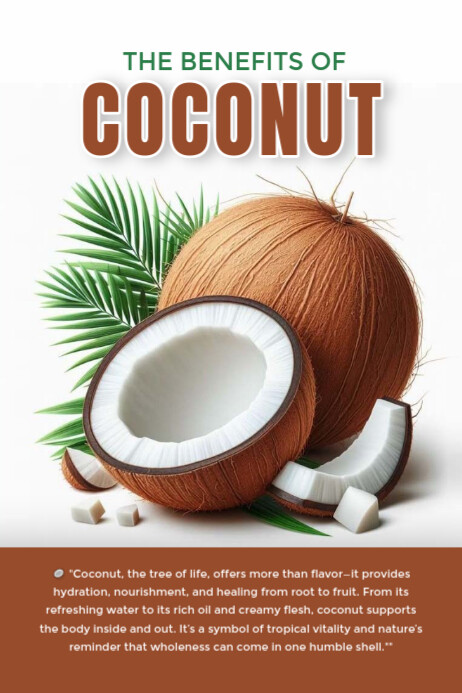 Coconut Poster template