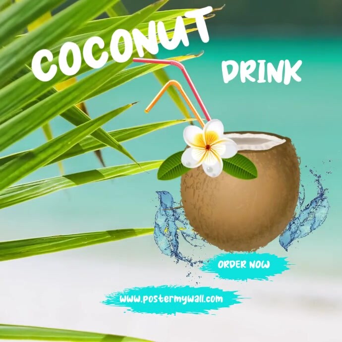 Coconut Drinks Template PosterMyWall