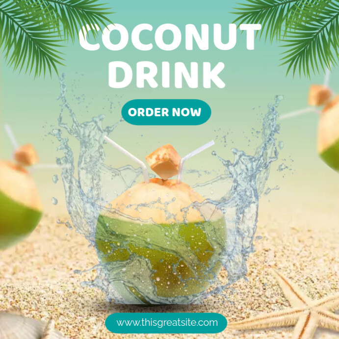 Coconut Drinks Template PosterMyWall