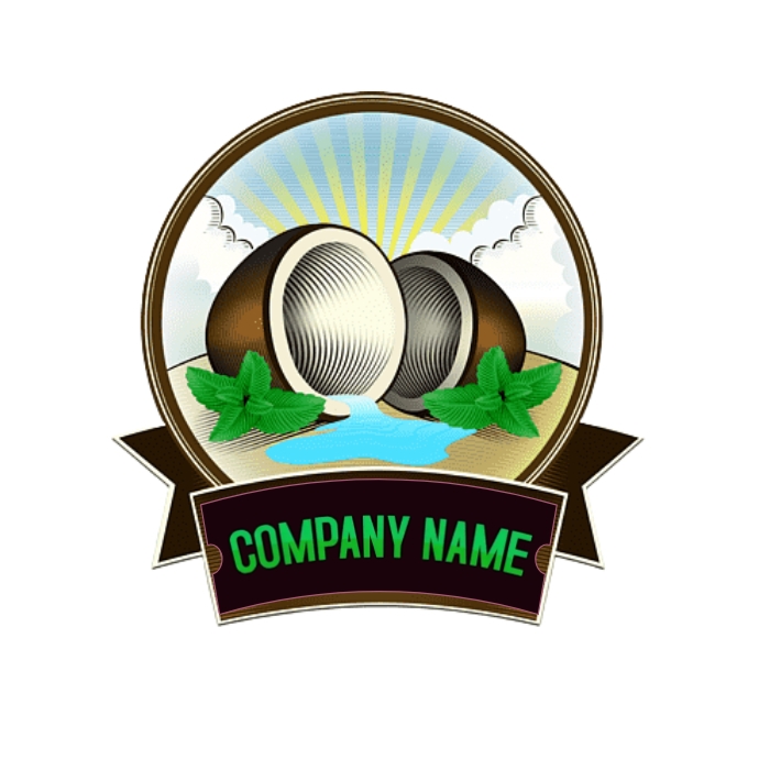 Coconut Oil Logo Template PosterMyWall coconut-oil-logo-template-postermywall