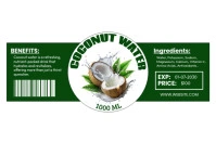Coconut Water Label design template