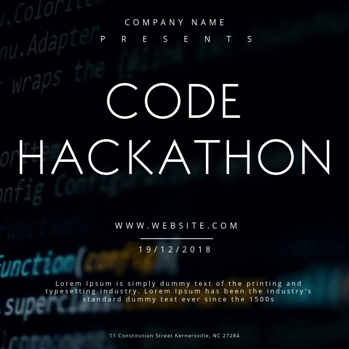 Code Hackathon Event Poster Template | PosterMyWall
