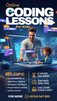 CODING CLASS FOR KIDS Instagram Story template