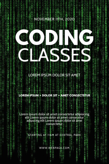 Copy of Coding Classes Flyer Design Template | PosterMyWall