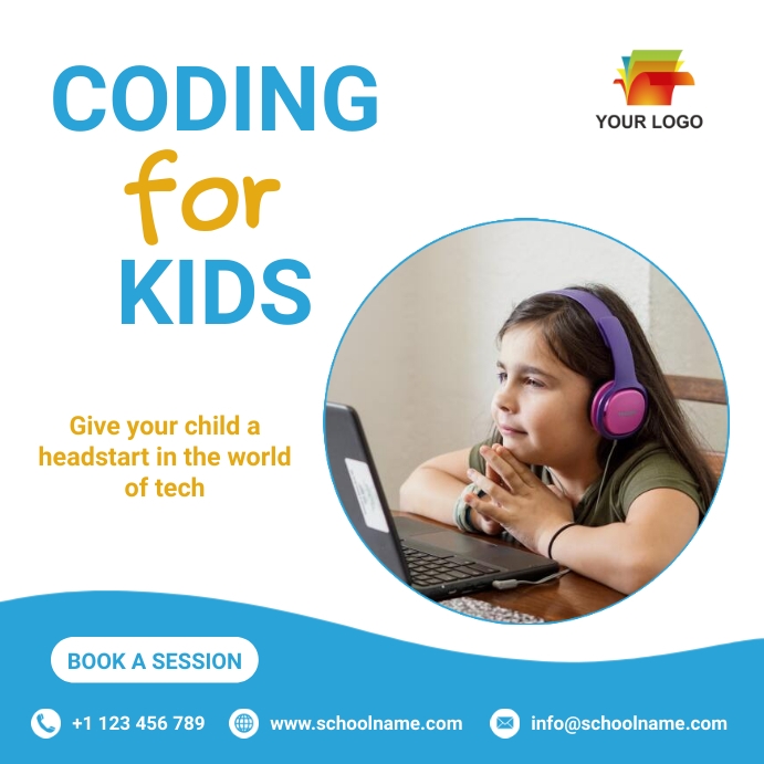 coding classes for kids Template | PosterMyWall