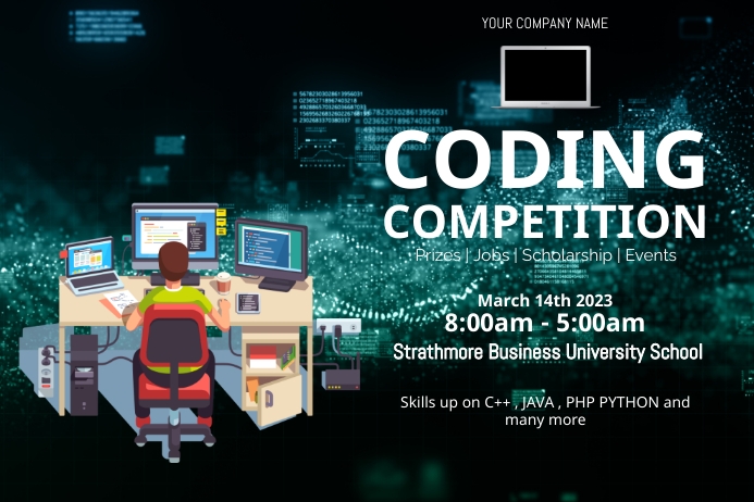 CODING COMPETITION Poster template