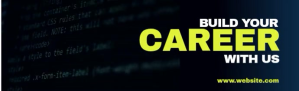 Zwart Coding LinkedIn photo de couverture de carrière Template