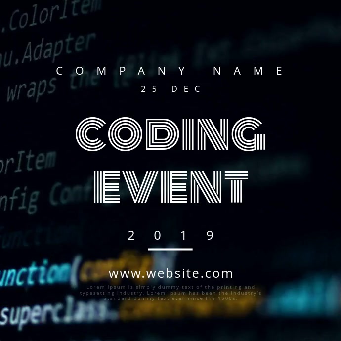 Coding Event Motion Poster Template | PosterMyWall
