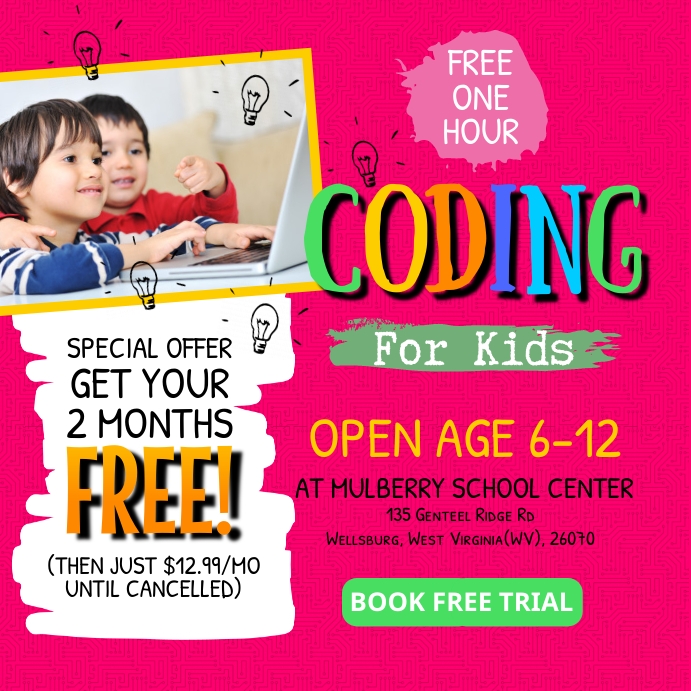 Coding For Kids Instagram Post Template | PosterMyWall