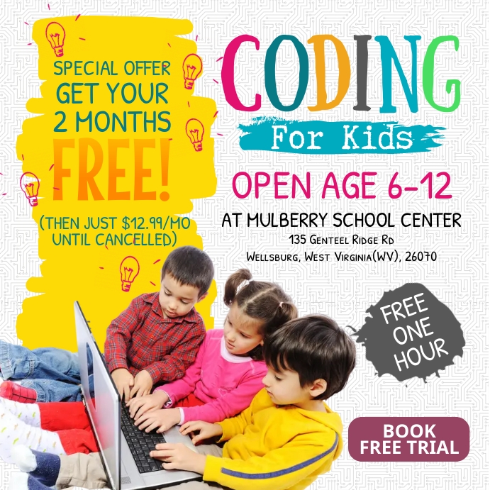 Coding For Kids Instagram Post Template | PosterMyWall