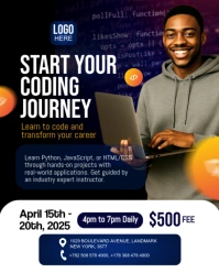 Coding lecture flyer ad template Instagram Portrait