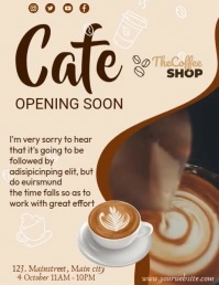 Cofe Opening Soon Flyer template
