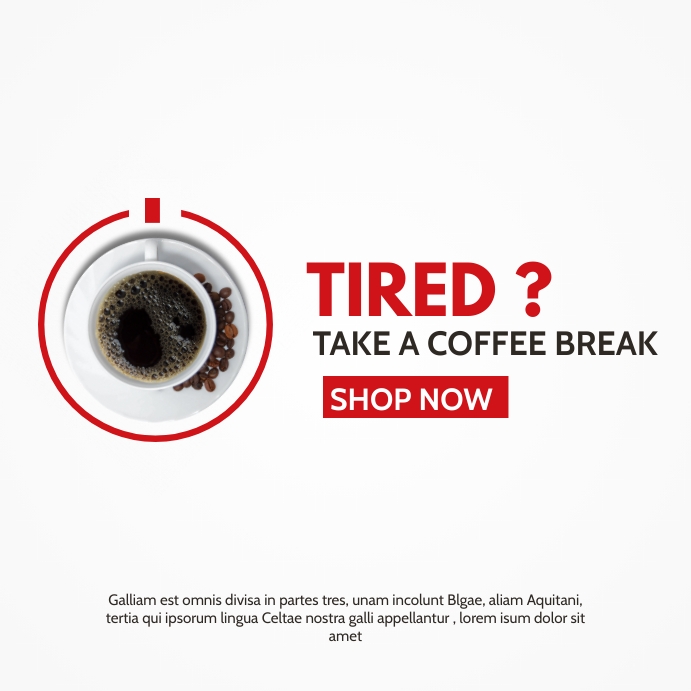 coffe break creative advertisement Template | PosterMyWall