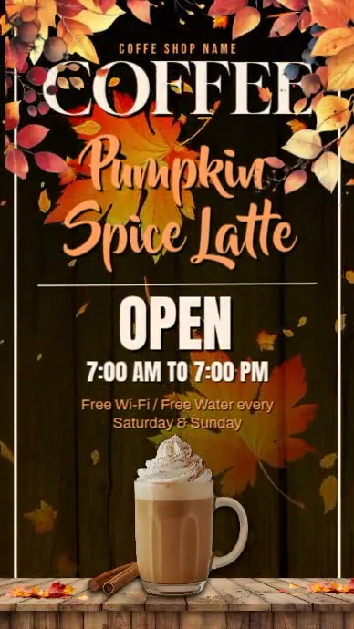 Coffe Shop Ads Digital Display (9:16) template