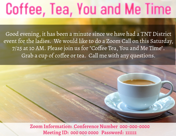 Coffee, Tea, You & Me Flyer (format US Letter) template