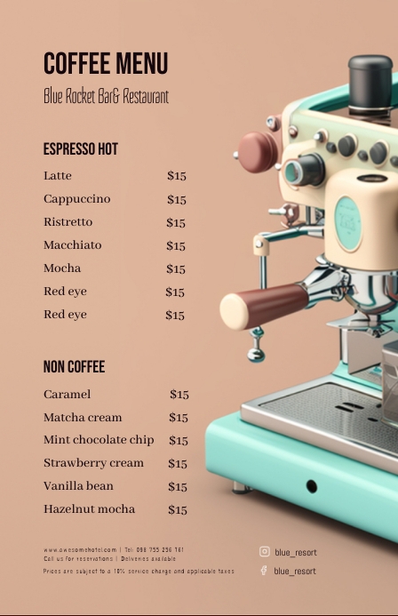 Coffee Amp Drinks Menu Template PosterMyWall