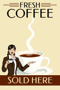 Coffee Ad Poster Poster template