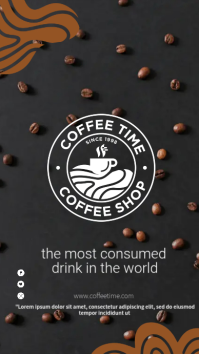 Sort Coffee Shop Promotion Digitale Vertoning Template