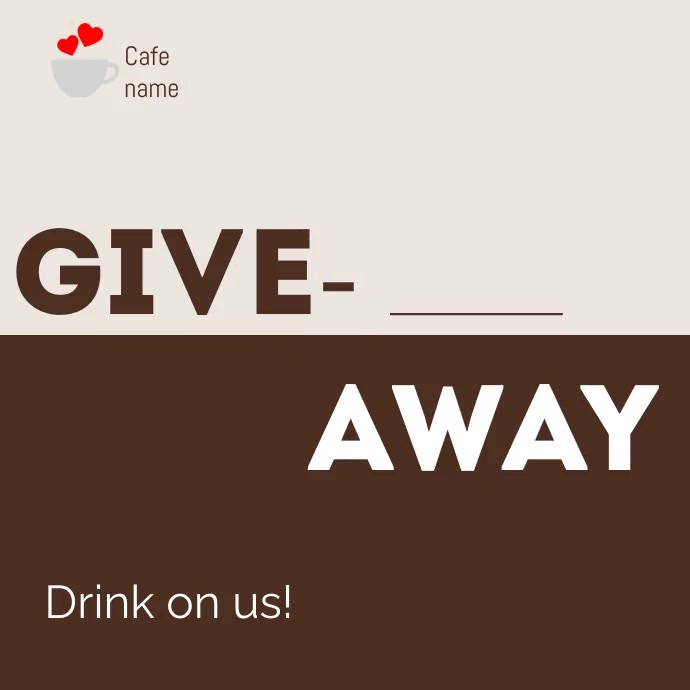 Copy of coffee and tea shop giveaway PosterMyWall