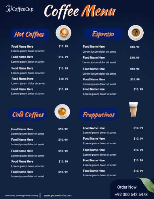 Cup Point Menu Custom Cup Menu at Ronald Wooton blog