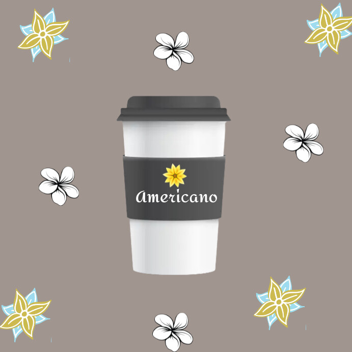 Coffee cup Mockup Instagram Post template