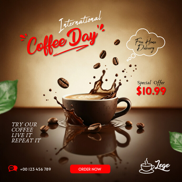 Coffee day Instagram Post template