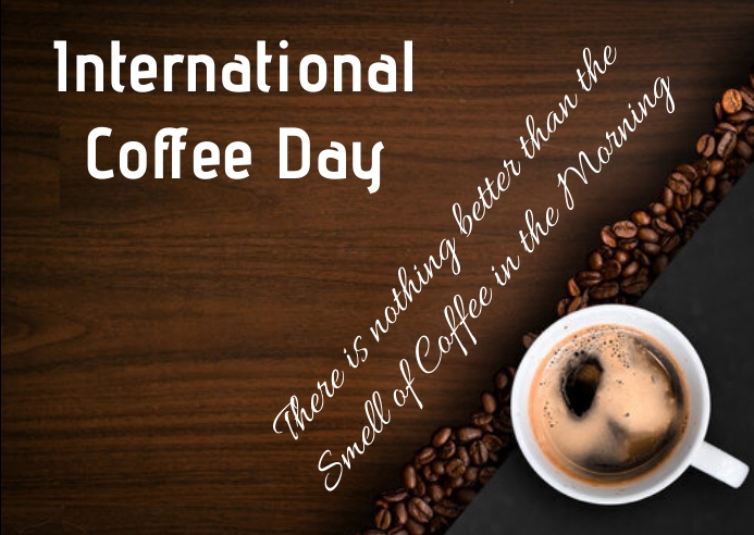 coffee day Postcard template