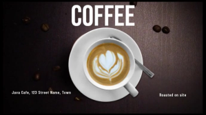 Black Coffee Shop Digital Display Template
