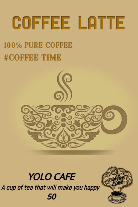 coffee 海报 template