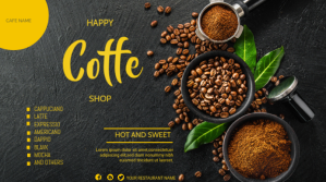 coffee flyer Digital Display (16:9) template