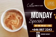 Coffee flyer Étiquette template