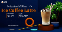 Coffee Latte Banner Immagine condivisa di Facebook template