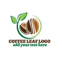coffee leaf logo template