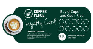Hijau Coffee Shop Loyalty Card Facebook Shared Image Template
